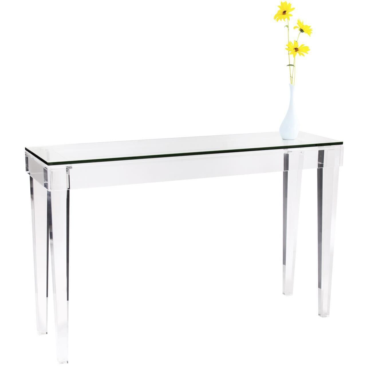 Clarette 48 inch Clear Console Table